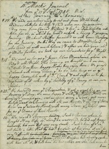 First page of the Mack Diary of Shamokin